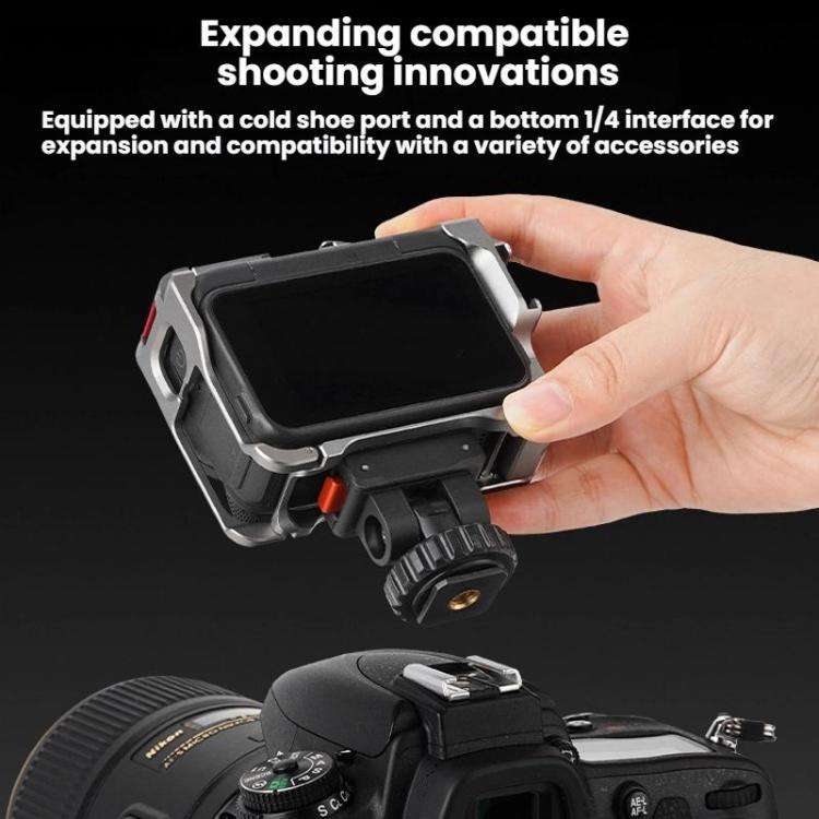 For Insta360 Flymile Quick-Release Cold Shoe Gimbal Magnetic Expansion Bracket(Black)
