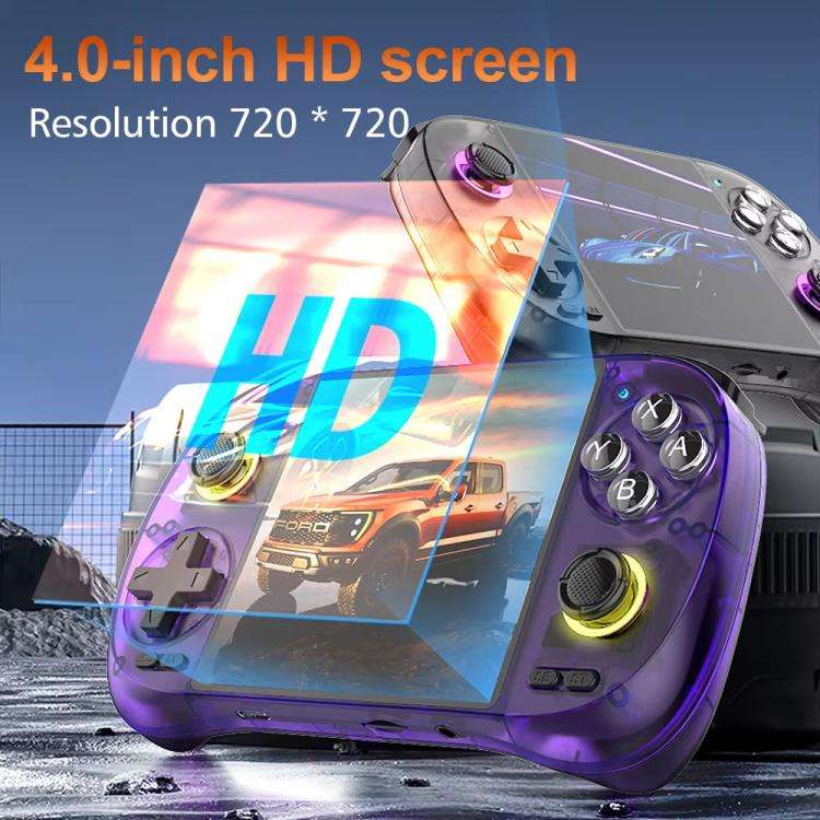 D40Max 4-Inch HD Open-Source Gaming Console With WiFi  Android 10 OS, GE8300 CPU 16G+128G(Purple)