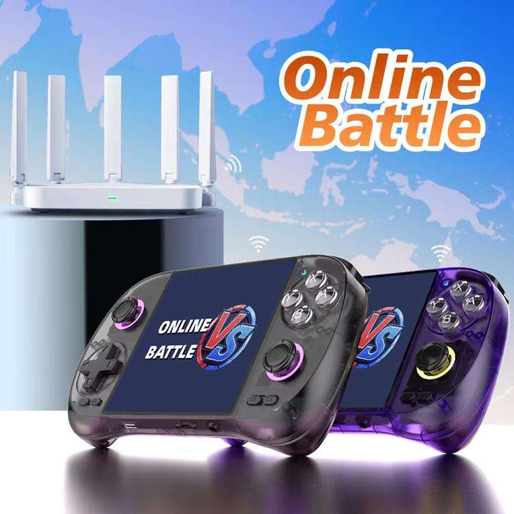 D40Max 4-Inch HD Open-Source Gaming Console With WiFi  Android 10 OS, GE8300 CPU 16G+128G(Purple)