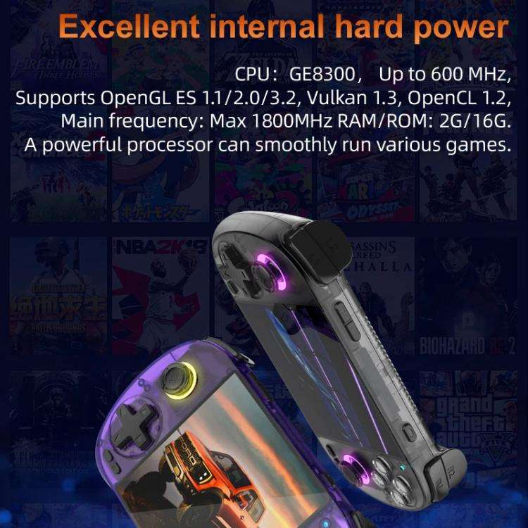D40Max 4-Inch HD Open-Source Gaming Console With WiFi  Android 10 OS, GE8300 CPU 16G+64G(White)