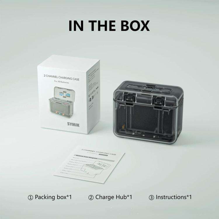 For Insta360 X4 SYMIK Dual-Channel Battery Charger & Storage Case Charging Hub With LED Indicator...