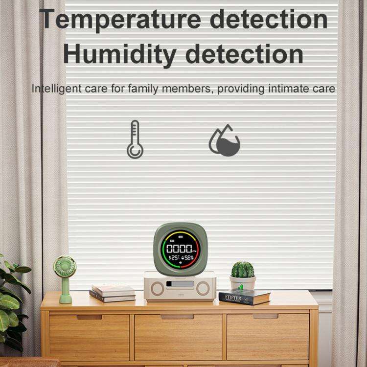K5A 3 In1 Carbon Monoxide Temperature Humidity Detector Outdoor Portable CO Detection Alarm