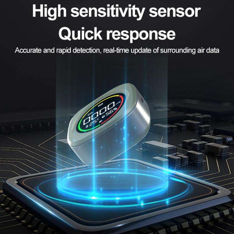 K5A 3 In1 Carbon Monoxide Temperature Humidity Detector Outdoor Portable CO Detection Alarm