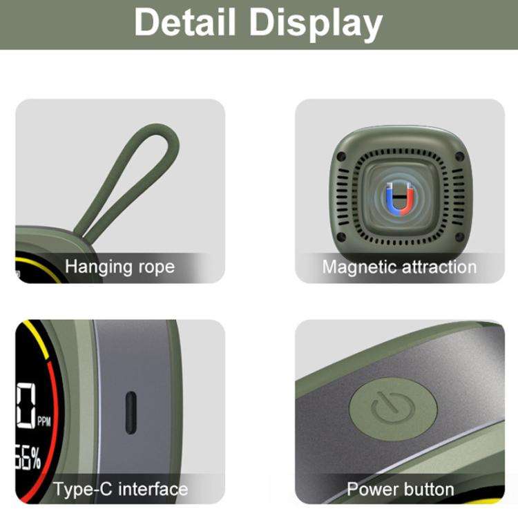 K5A 3 In1 Carbon Monoxide Temperature Humidity Detector Outdoor Portable CO Detection Alarm