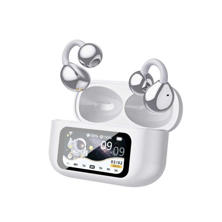 150 Languages Ai Smart Translator Bluetooth Earphones With Color Screen Charging Compartment(White)