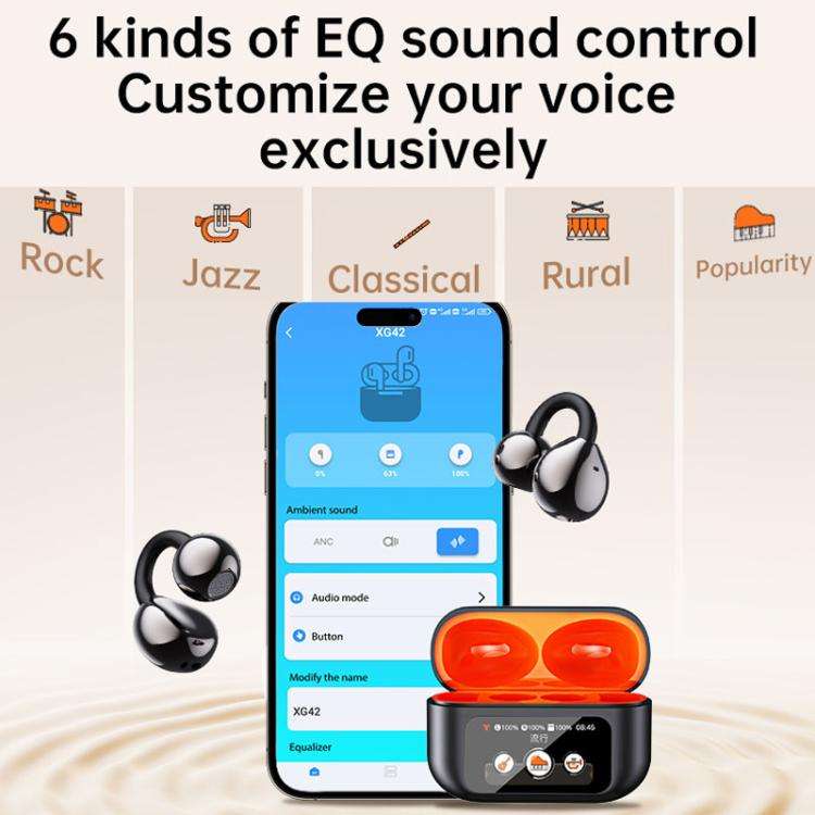 150 Languages Ai Smart Translator Bluetooth Earphones With Color Screen Charging Compartment(White)