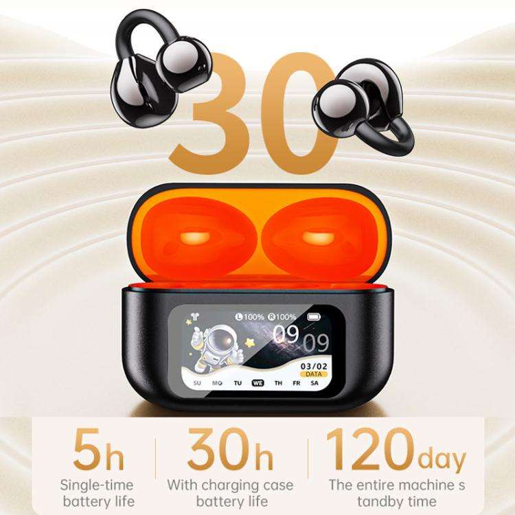 150 Languages Ai Smart Translator Bluetooth Earphones With Color Screen Charging Compartment(White)