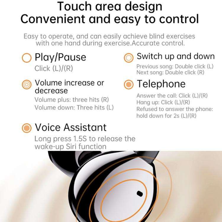 150 Languages Ai Smart Translator Bluetooth Earphones With Color Screen Charging Compartment(White)