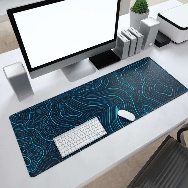 Abstract Line Texture Mouse Pad Non-Slip Desk Mat For Office, Gaming, Size: 300x700x2mm(No. 18)