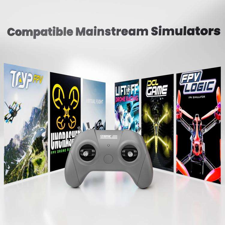STARTRC S8 Pro FPV Flight Simulator Handle Drone Airplane Remote Control(Gray Right Hand Throttle)