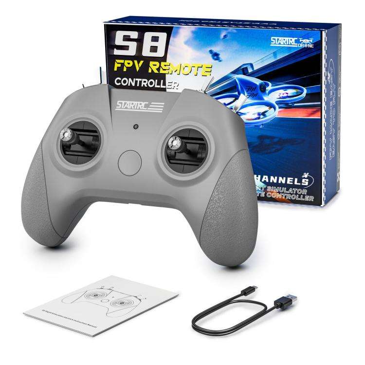 STARTRC S8 Pro FPV Flight Simulator Handle Drone Airplane Remote Control(Gray Right Hand Throttle)