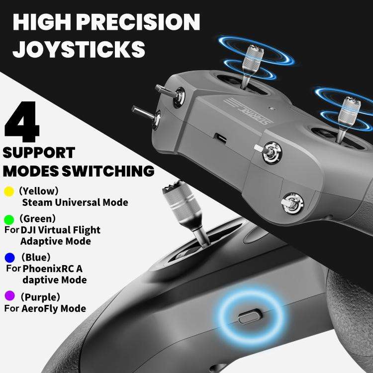 STARTRC S8 Pro FPV Flight Simulator Handle Drone Airplane Remote Control(Gray Left Hand Throttle)
