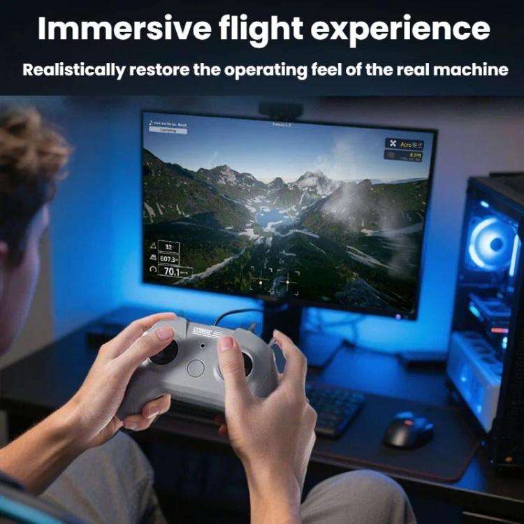 STARTRC S8 Pro FPV Flight Simulator Handle Drone Airplane Remote Control(Gray Right Hand Throttle)