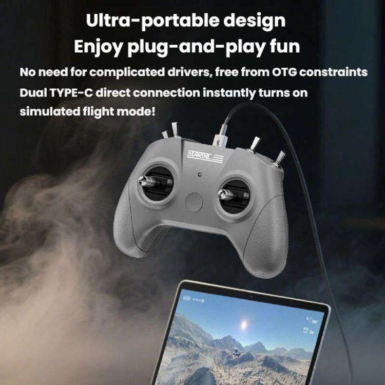 STARTRC S8 Pro FPV Flight Simulator Handle Drone Airplane Remote Control(Gray Right Hand Throttle)