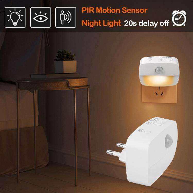 Smart Motion Sensor Night Light 3 Color Temperatures Plug-in Light for Bedroom, Hallway, Stairs E...