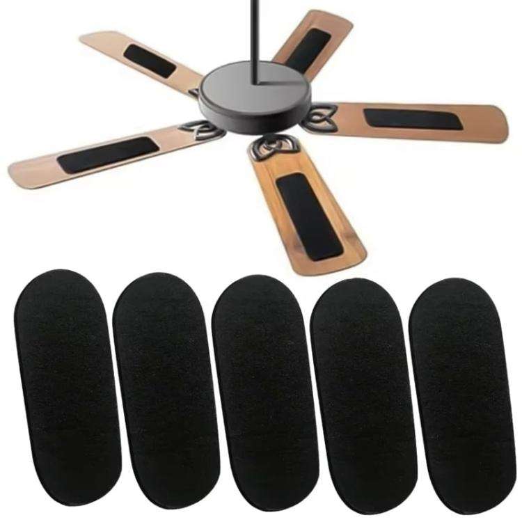 5pcs Electric Fan Blade Activated Carbon Air Filter Cotton With Adhesive, Size: 25cm x 9cm x 5mm