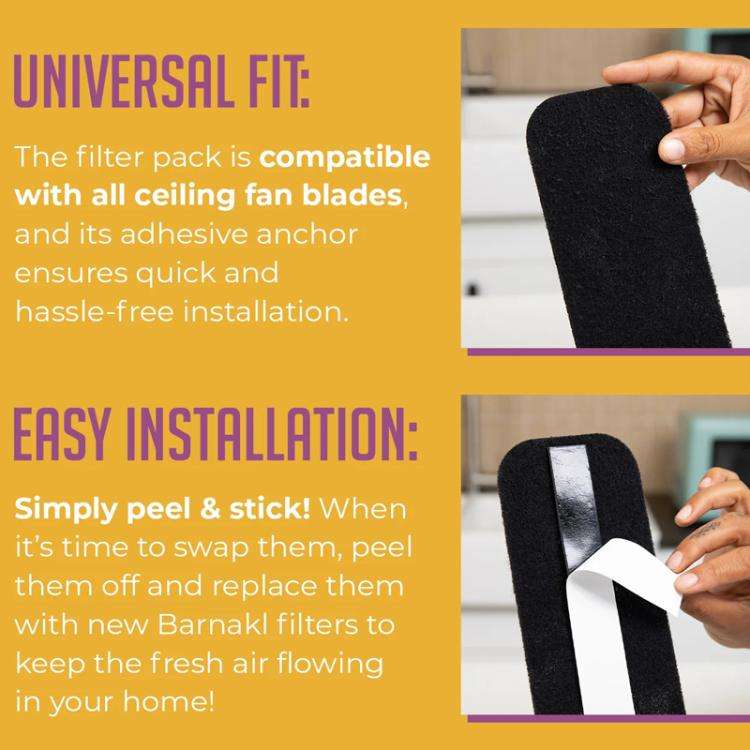 5pcs Electric Fan Blade Activated Carbon Air Filter Cotton With Adhesive, Size: 25cm x 9cm x 5mm