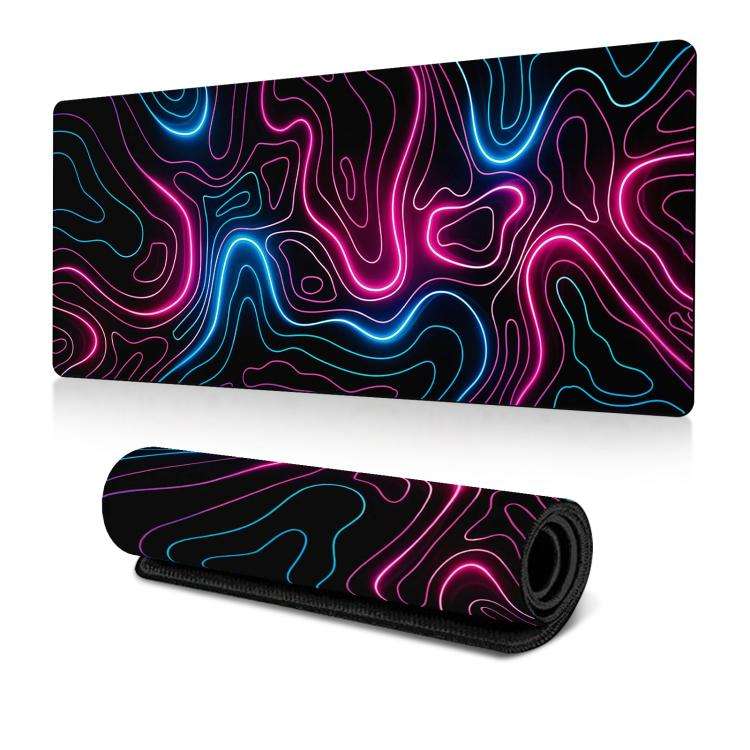 Abstract Line Texture Mouse Pad Non-Slip Desk Mat For Office, Gaming, Size: 300x800x2mm(No. 17)