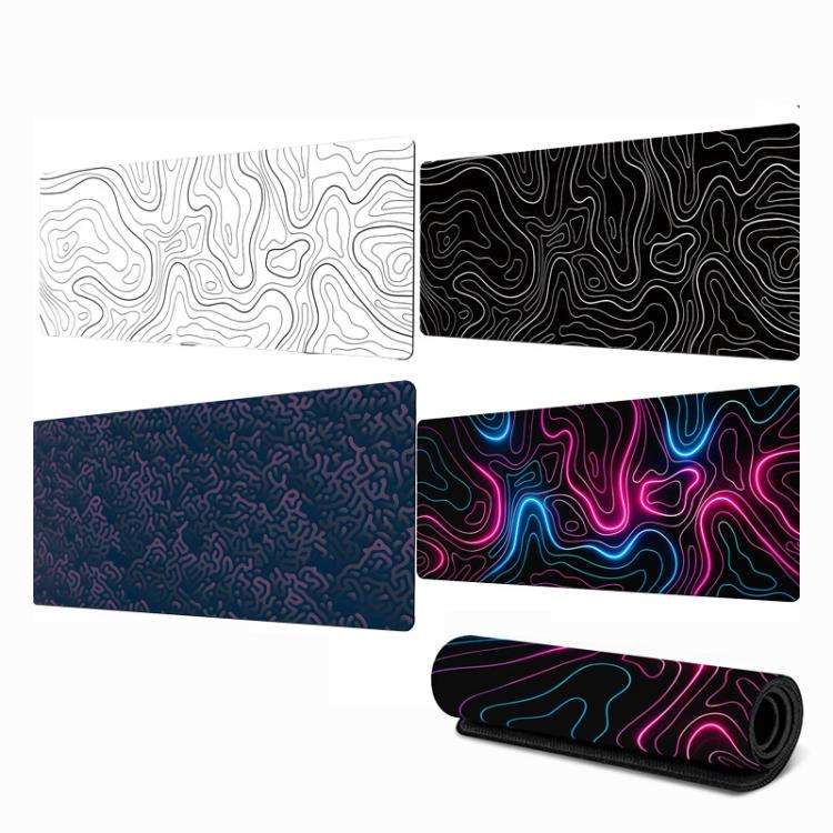 Abstract Line Texture Mouse Pad Non-Slip Desk Mat For Office, Gaming, Size: 300x600x2mm(No. 5)
