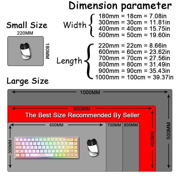 Abstract Line Texture Mouse Pad Non-Slip Desk Mat For Office, Gaming, Size: 300x800x2mm(No. 36)