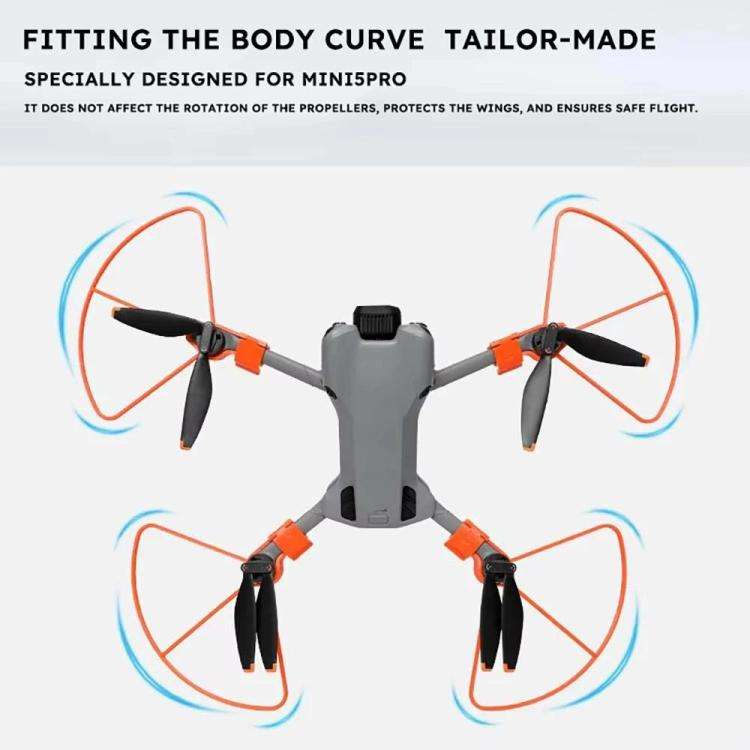 For DJI Mini 5 Pro Propeller Guards Anti-Collision Protective Bumper Ring Black