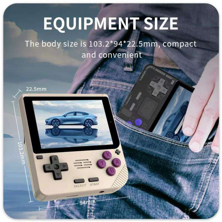POWKIDDY V10 Retro Handheld Game Console 3.5-inch IPS OCA Full Fit, Quad-Core Cortex-A35 1.5GHz 1...