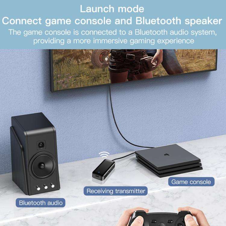 Lavalier Wireless Bluetooth 5.4 Receiver Transmitter 2 In 1 AUX Car Audio Adapter