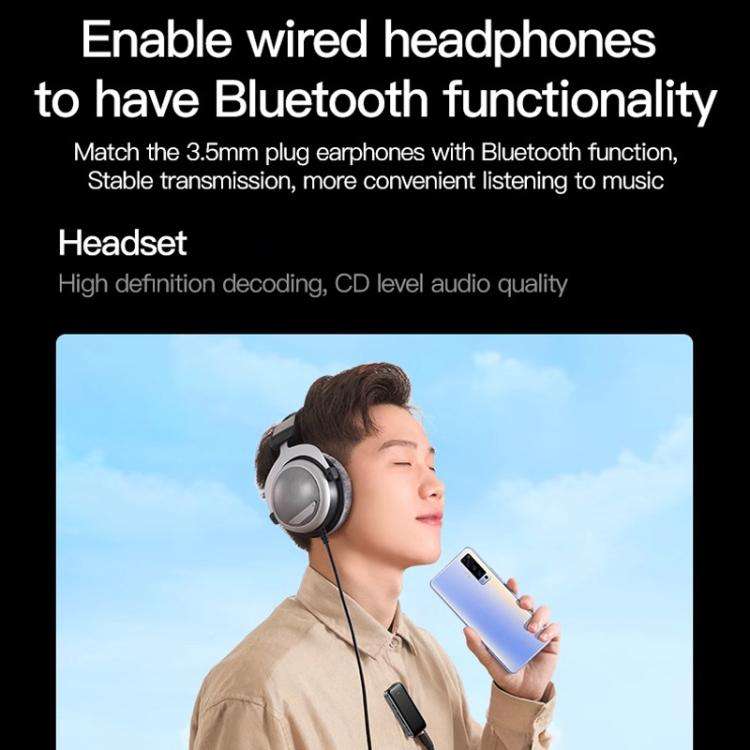 Lavalier Wireless Bluetooth 5.4 Receiver Transmitter 2 In 1 AUX Car Audio Adapter
