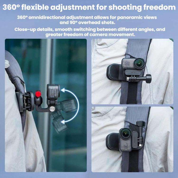 For DJI/GoPro/Insta360 Backpack Shoulder Strap Camera Mount, Specification: Regular
