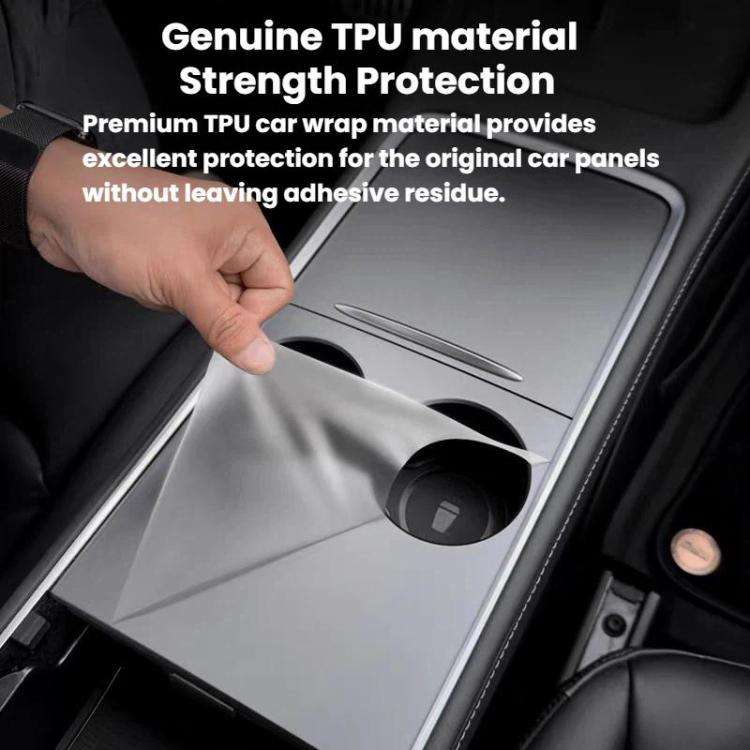 For Tesla 2025+ MODEL Y JUNIPER Sanded Finish Central Control Panel Protective Film Cupholder Pro...