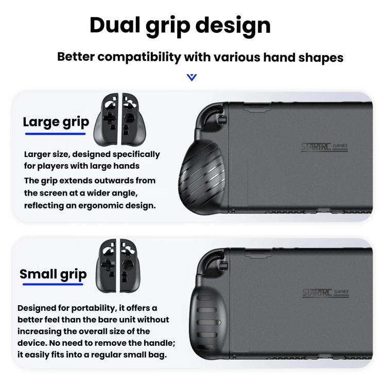 For Nintendo Switch 2 STARTRC GAMES Handheld Protective Case Split Dual Grip Case(Black)