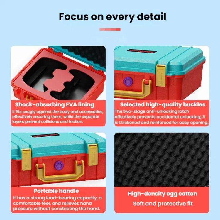 STARTRC GAMES Dual Gamepad Waterproof Storage Case(Blue Red)