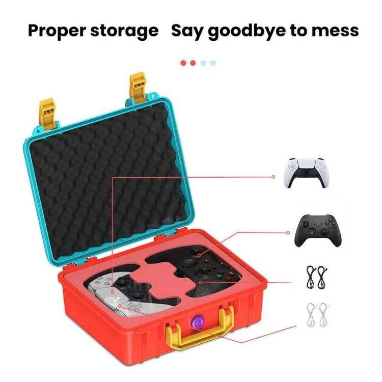 STARTRC GAMES Dual Gamepad Waterproof Storage Case(Blue Red)