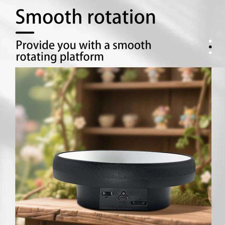 Multi-Purpose Mirror Electric Rotating Disc Battery / USB Powered Photography Live Display Stand,...