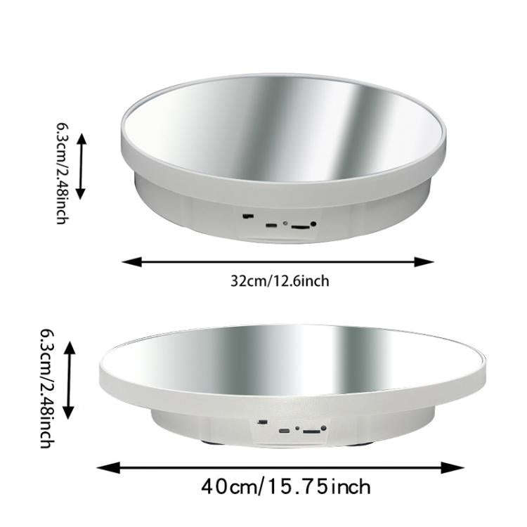 Multi-Purpose Mirror Electric Rotating Disc Battery / USB Powered Photography Live Display Stand,...