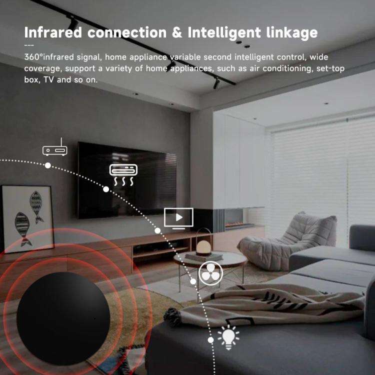 IR Tuya Wifi Smart Home Universal Remote Control, Support Voice Control/Mobile Phone Remote Opera...