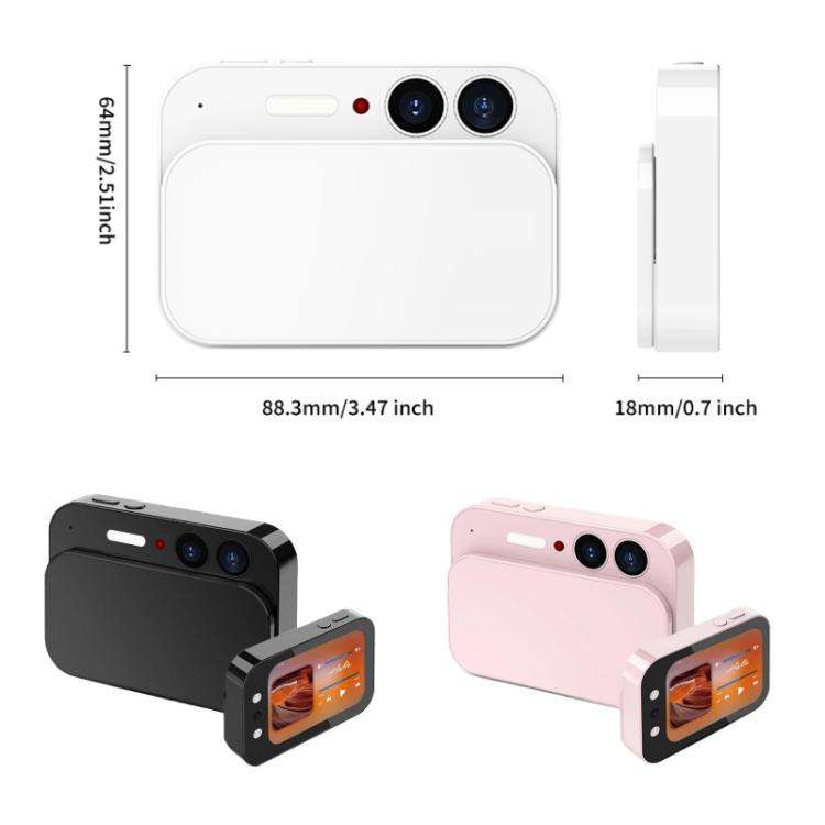 64MP CCD Digital Beauty Camera Sliding Touchscreen Music Player(Pink)