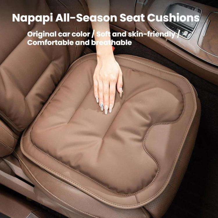 Car Seat Cushion Thickened Non-Slip Front Rear Seat Cushions, Spec: 7pcs Perforated Seat Cushion Red