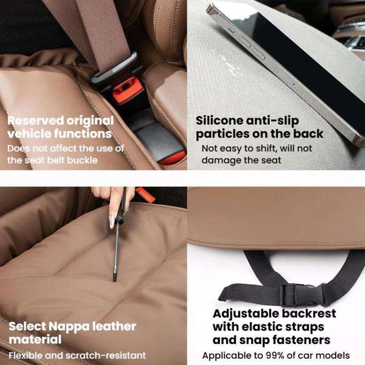 Car Seat Cushion Thickened Non-Slip Front Rear Seat Cushions, Spec: 7pcs Perforated Seat Cushion Red