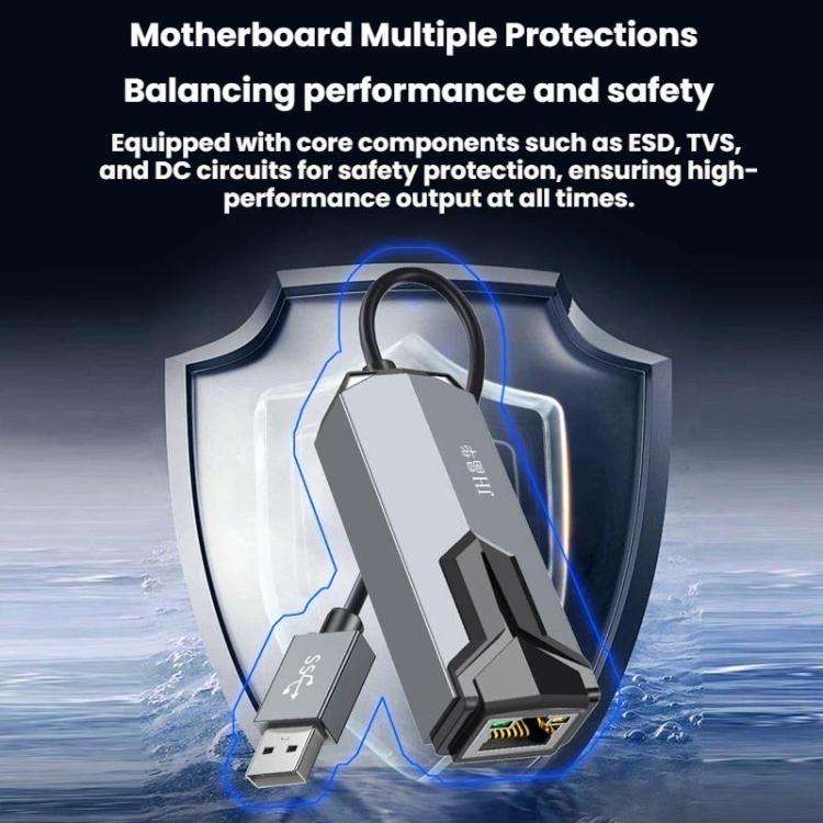JINGHUA 2.5G Wired Network Adapter RJ45 Laptop HUB, Specification: TYPE-C