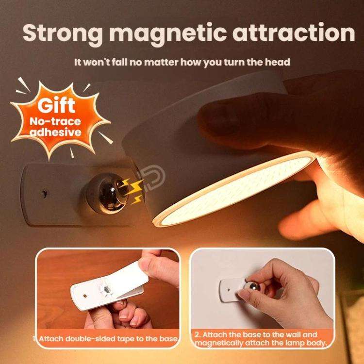 Infrared Remote Control Version Magnetic 360-degree Rotating Rechargeable Wall Light Night Light ...