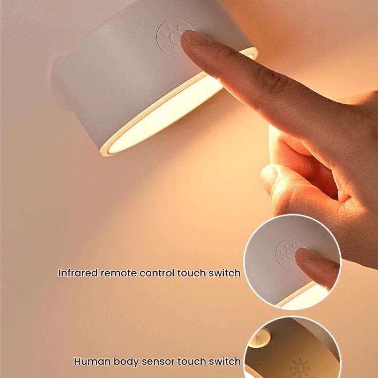 Infrared Remote Control Version Magnetic 360-degree Rotating Rechargeable Wall Light Night Light ...