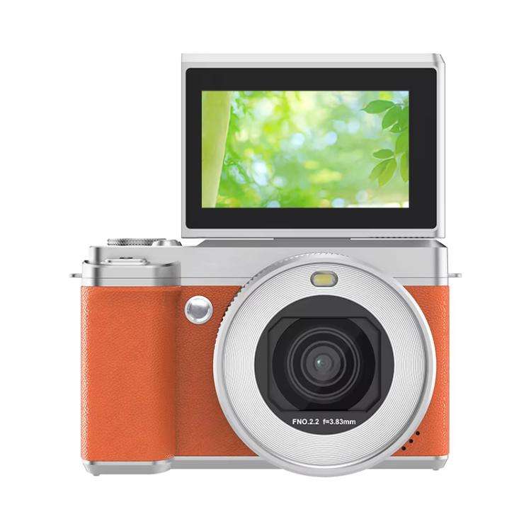 5K Flip Screen Dual Lens With Beauty Digital Camera(Brown)