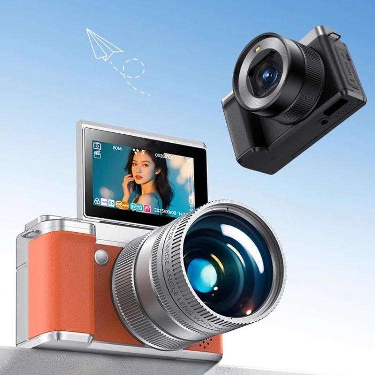 5K Flip Screen Dual Lens With Beauty Digital Camera(Brown)