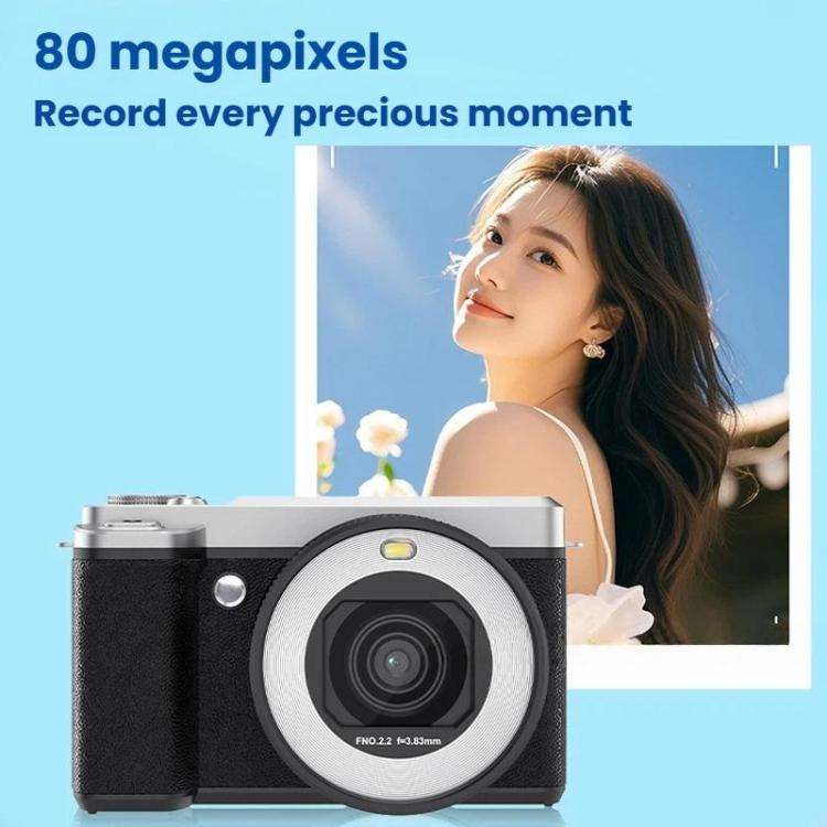 5K Flip Screen Dual Lens With Beauty Digital Camera(Brown)