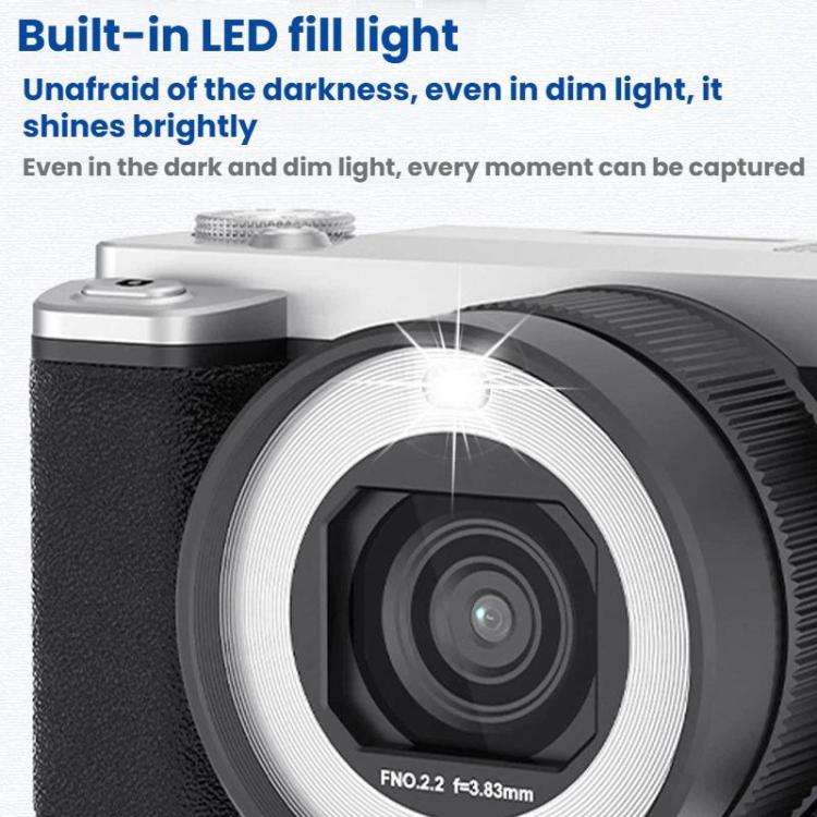 5K Flip Screen Dual Lens With Beauty Digital Camera(Brown)