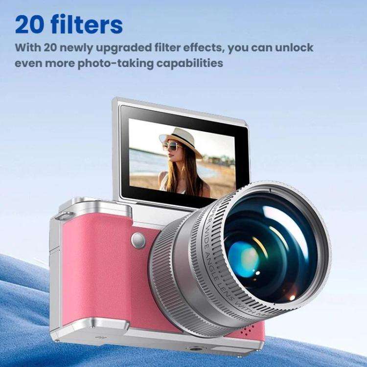 5K Flip Screen Dual Lens With Beauty Digital Camera(Brown)