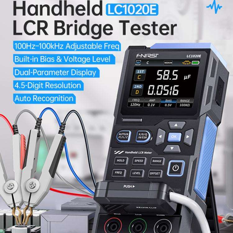 FNIRSI LC1020E Handheld Digital Bridge Tester Capacitance Resistance Inductance Tester