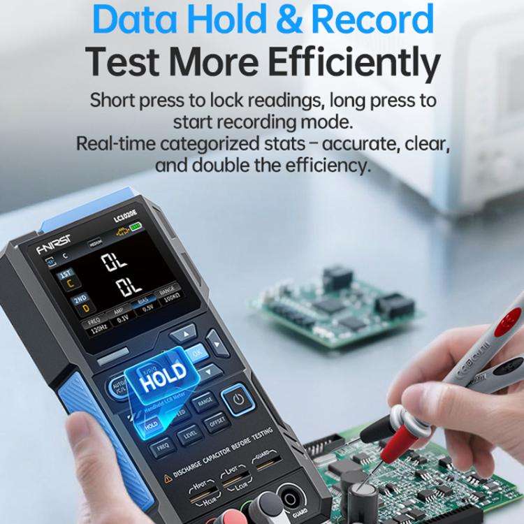 FNIRSI LC1020E Handheld Digital Bridge Tester Capacitance Resistance Inductance Tester