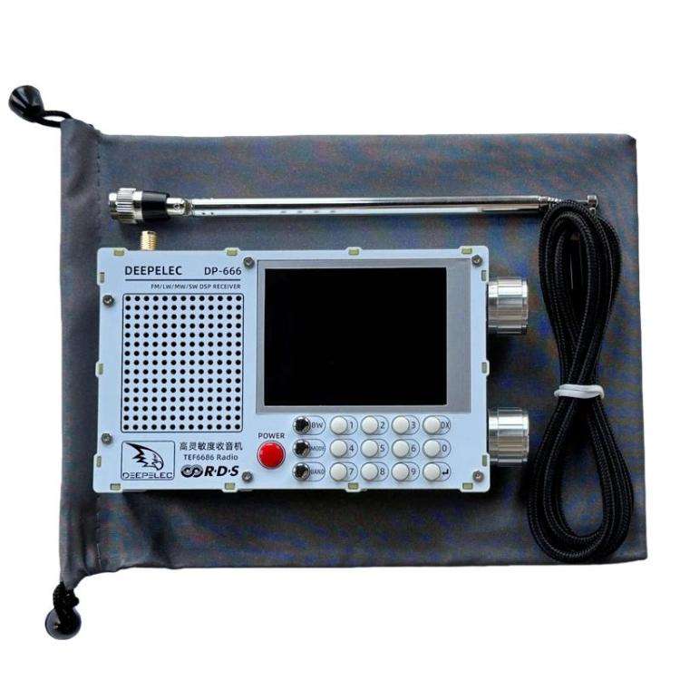 DEEPELEC DP-666 Touch Screen TEF6686 Radio Full Band FM High Sensitivity Radio(White)